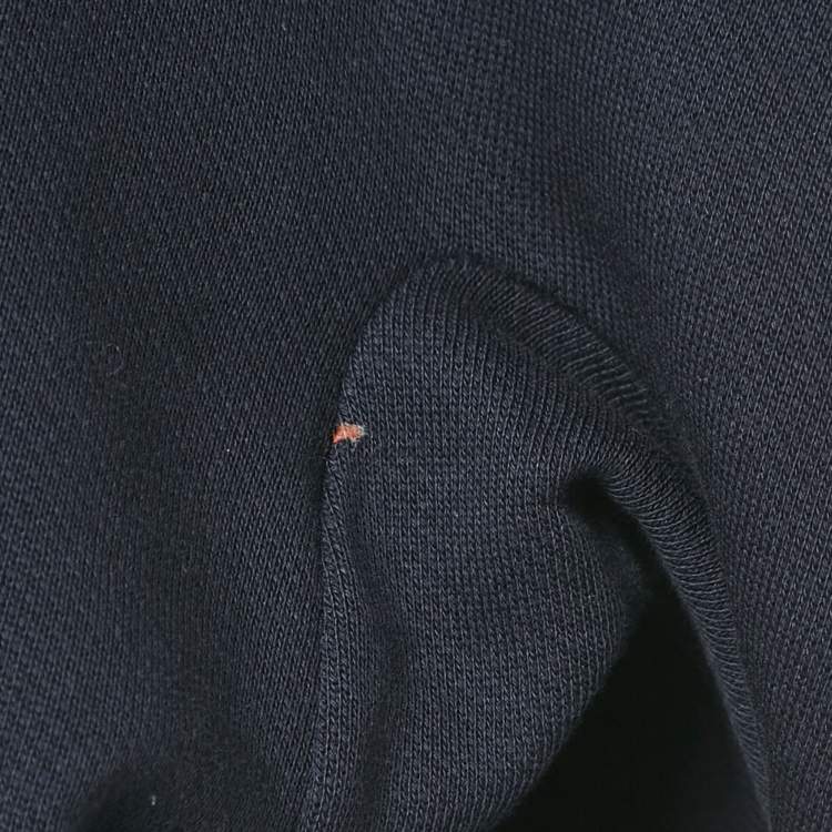 Pre Owned Stella McCartney Navy Blue Swallow Embroidered Cotton Knit Crewneck Sweatshirt S