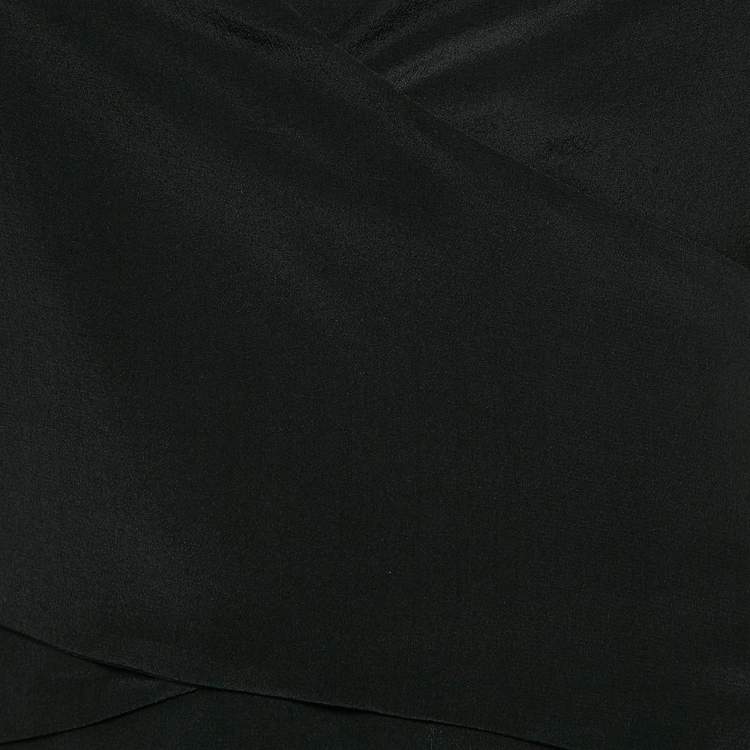 Pre Owned Stella McCartney Black Silk Tie-Up Detail Mini Dress M