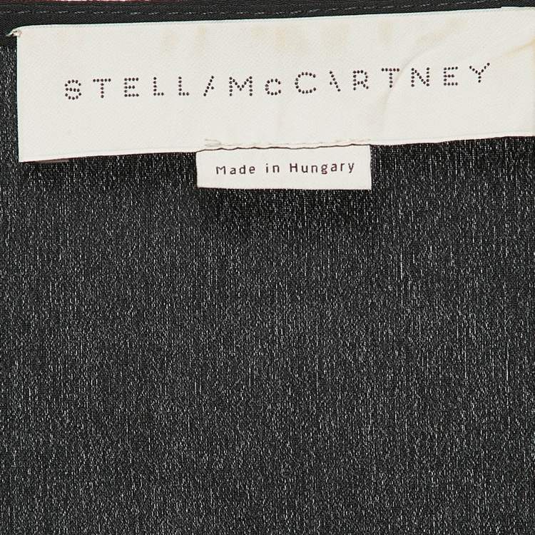 Pre Owned Stella McCartney Black Silk Tie-Up Detail Mini Dress M