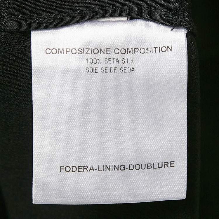 Pre Owned Stella McCartney Black Silk Tie-Up Detail Mini Dress M