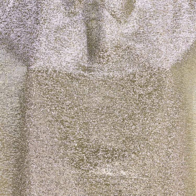 Pre Owned Stella McCartney Metallized Lurex Knit Loose Fit Pullover S