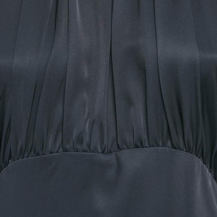 Pre Owned Stella McCartney Navy Blue Crepe Maxi Dress M