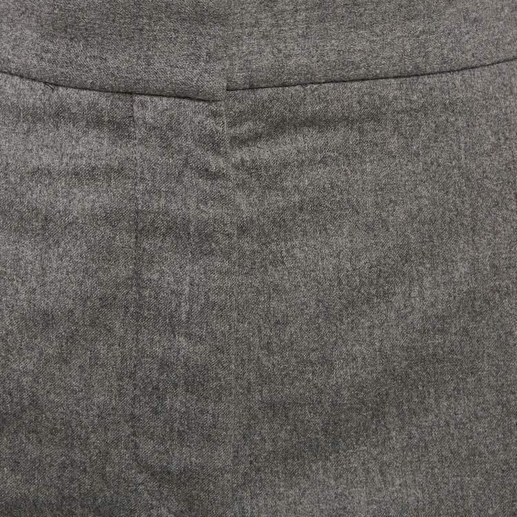 Pre Owned Stella McCartney Grey Wool Formal Trousers XS