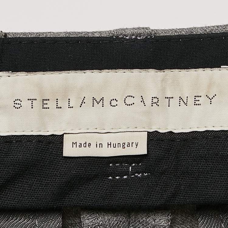 Pre Owned Stella McCartney Grey Wool Formal Trousers XS