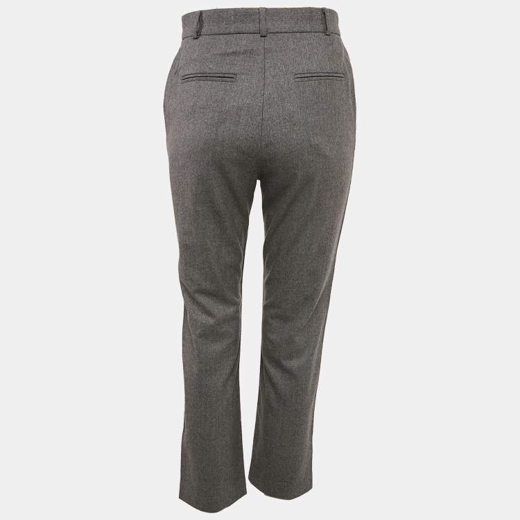 Pre Owned Stella McCartney Grey Wool Formal Trousers XS