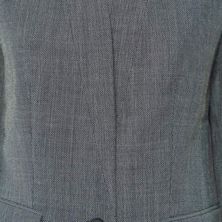 Pre Owned Stella McCartney Dark Gray Wool Single Breasted Blazer M