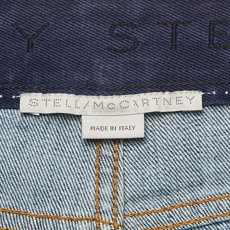 Pre Owned Stella McCartney Blue Washed Denim Flared  Jeans S Waist 26"