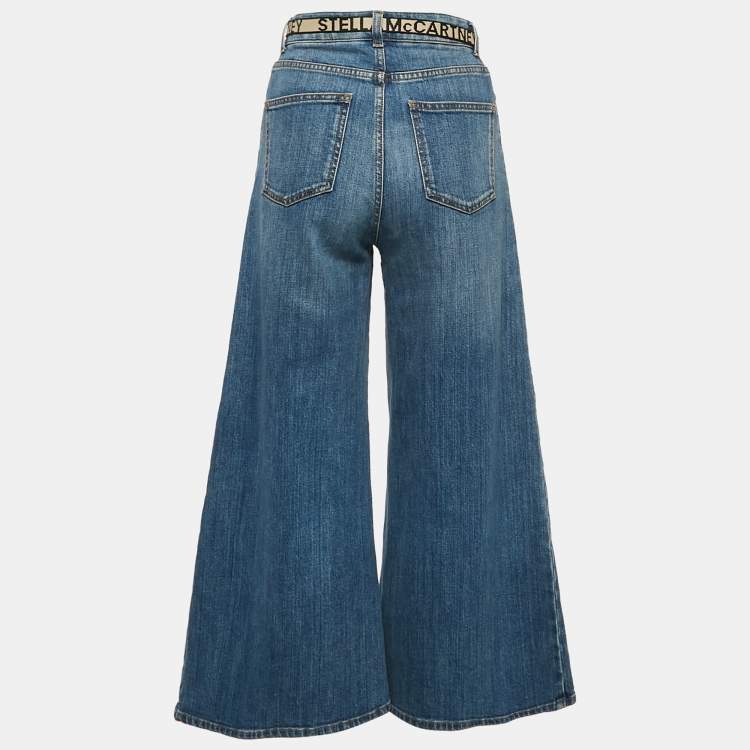 Pre Owned Stella McCartney Blue Washed Denim Flared  Jeans S Waist 26"