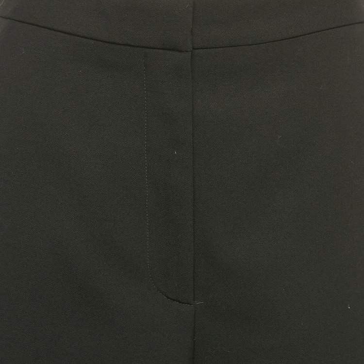 Pre Owned Stella McCartney Black Gabardine Wide Leg Trousers S