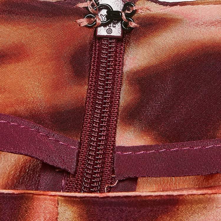 Pre Owned Stella McCartney Multicolor Animal Print Silk Tie-Up Trousers XS