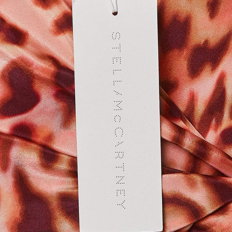 Pre Owned Stella McCartney Multicolor Animal Print Silk Tie-Up Trousers XS