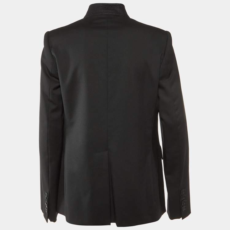 Pre Owned Stella McCartney Black Wool Button Front Blazer M
