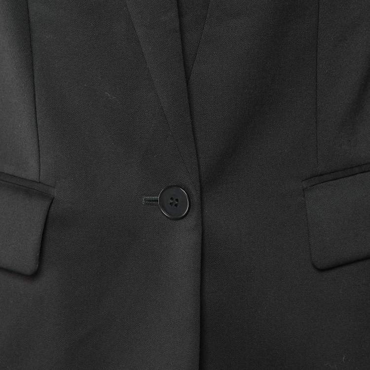 Pre Owned Stella McCartney Black Wool Button Front Blazer M
