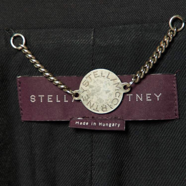 Pre Owned Stella McCartney Black Wool Button Front Blazer M