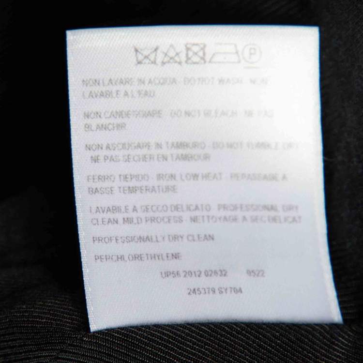 Pre Owned Stella McCartney Black Wool Button Front Blazer M