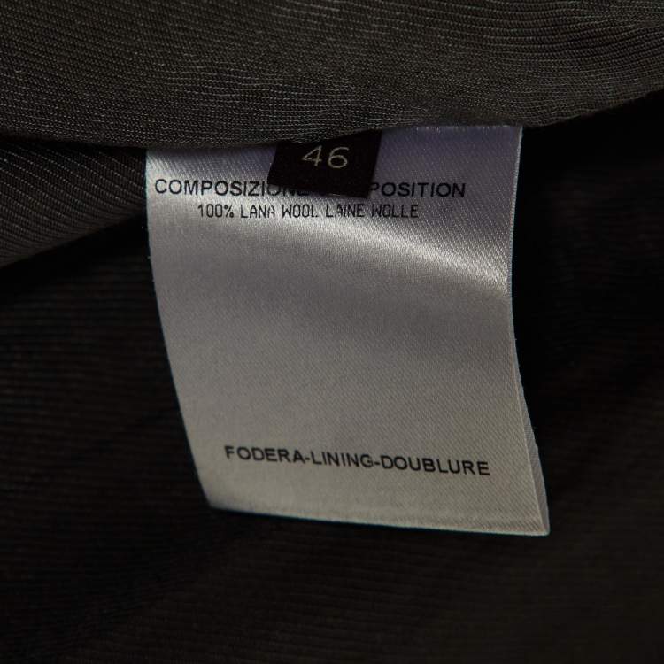 Pre Owned Stella McCartney Grey Wool Button Front Blazer M