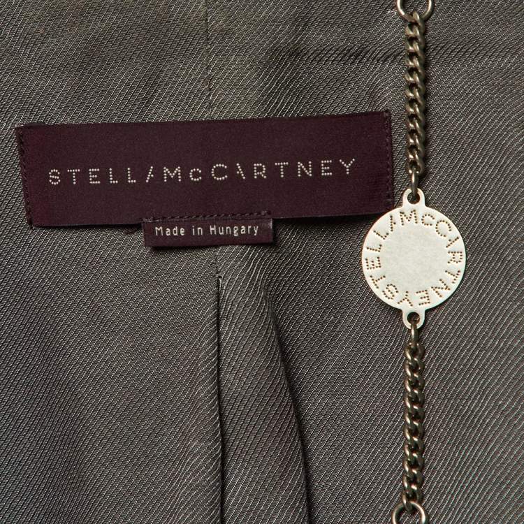 Pre Owned Stella McCartney Grey Wool Button Front Blazer M