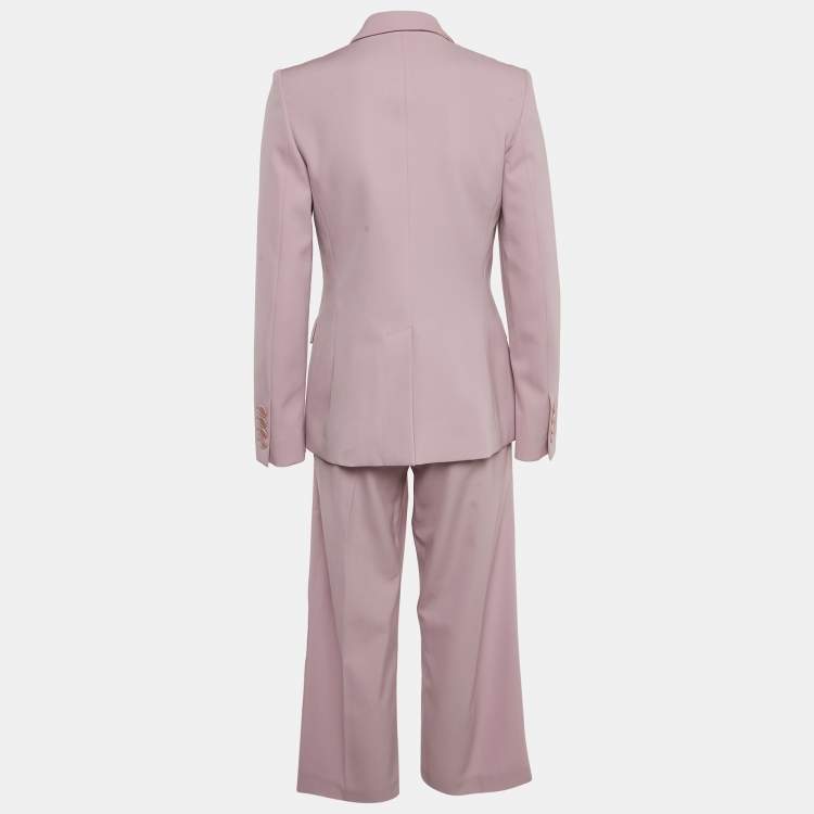 Pre Owned Stella McCartney Wool Pink Pants Suit S
