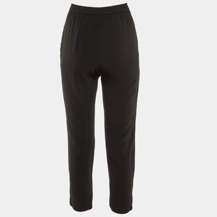Pre Owned Stella McCartney Black Crepe Pants M