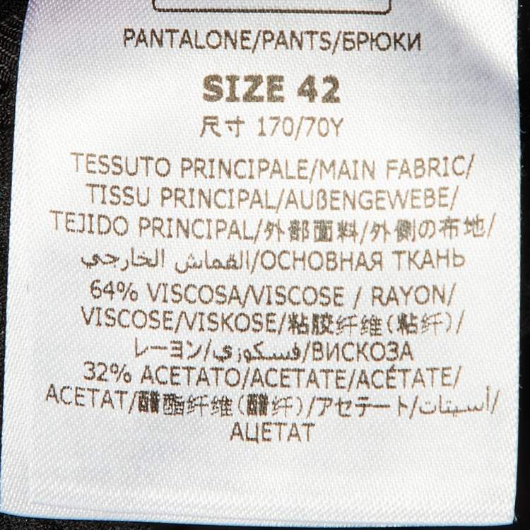 Pre Owned Stella McCartney Black Crepe Pants M