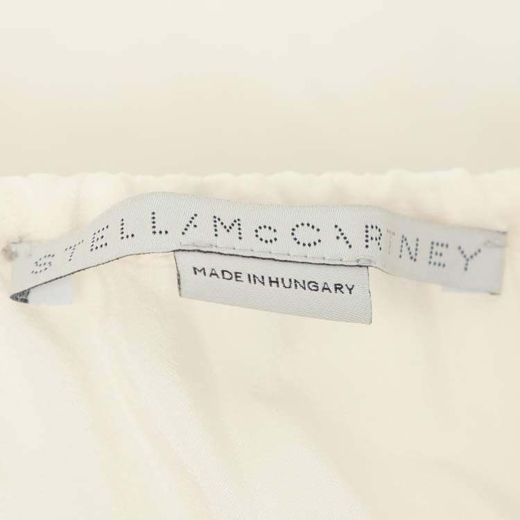Pre Owned Stella McCartney White Silk Broderie Anglaise Blouse S