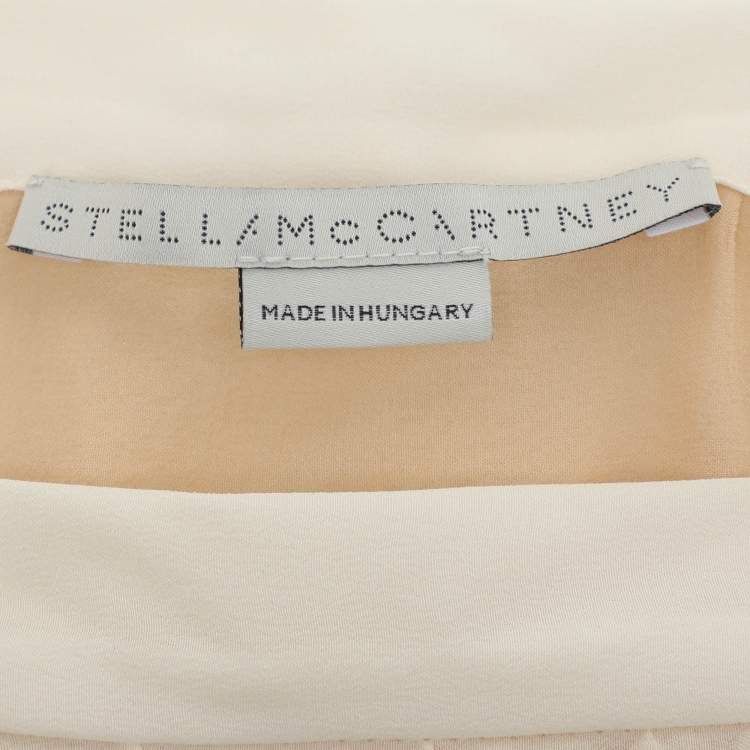 Pre Owned Stella McCartney Light Blush Pink Silk Broderie Anglaise Long Skirt M