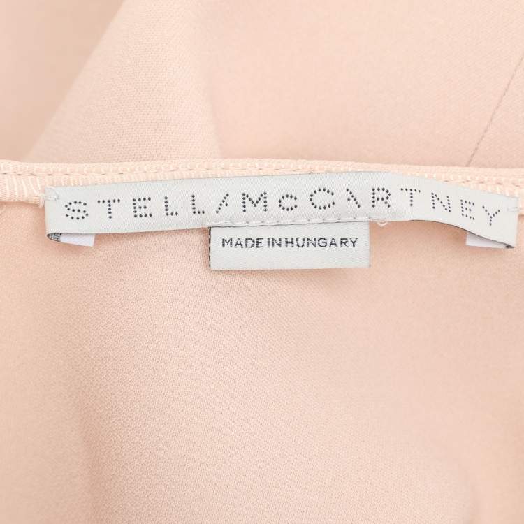 Pre Owned Stella McCartney Peach Crepe Fringe Tops L