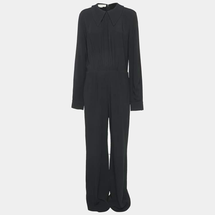 Pre Owned Stella McCartney Black Crepe Long Sleeve Jumpsuit M