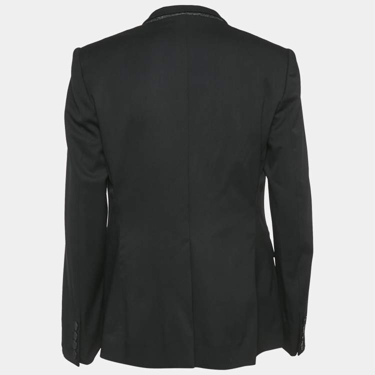 Pre Owned Stella McCartney Black Wool Button Front Blazer M