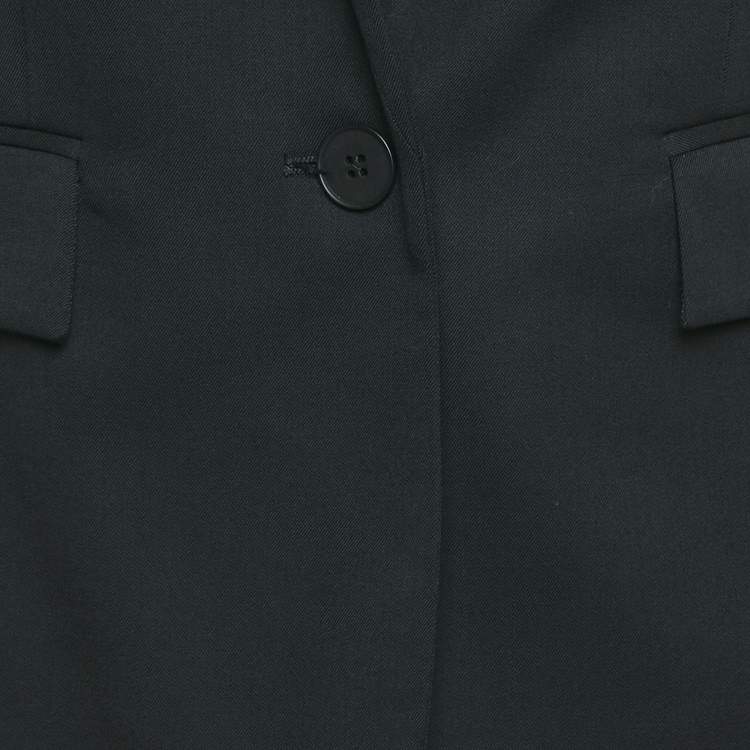 Pre Owned Stella McCartney Black Wool Button Front Blazer M