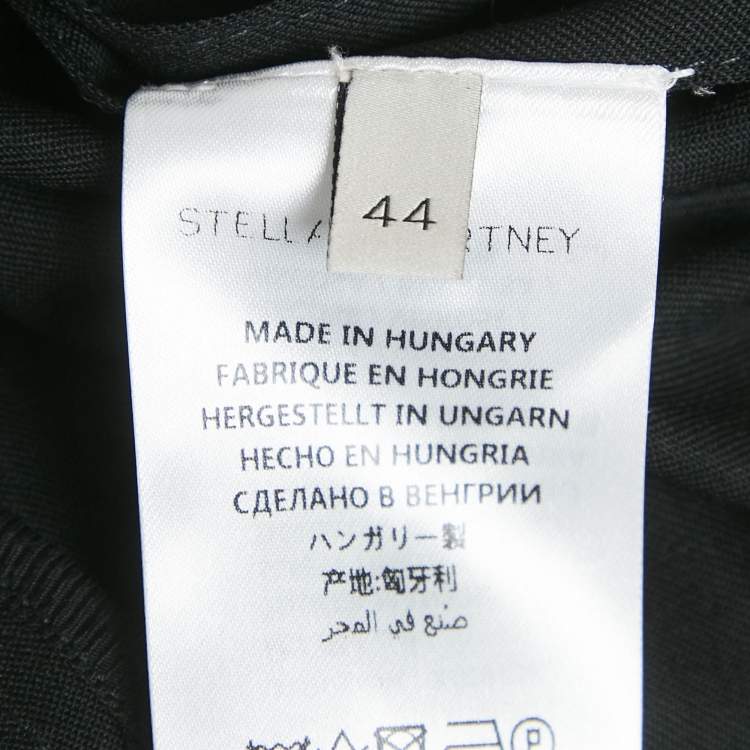 Pre Owned Stella McCartney Black Wool Button Front Blazer M