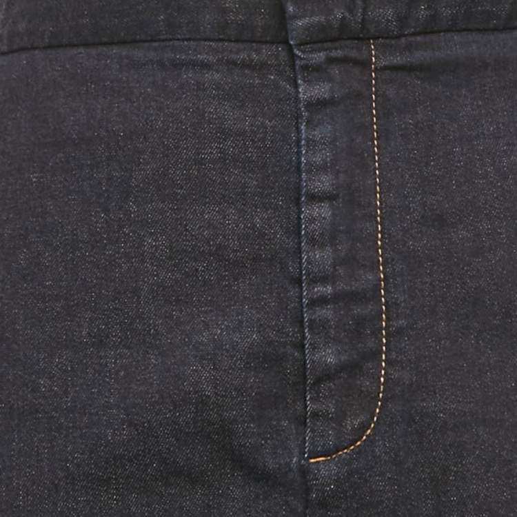 Pre Owned Stella McCartney Navy Blue Denim Wide Leg Jeans S Waist 28"