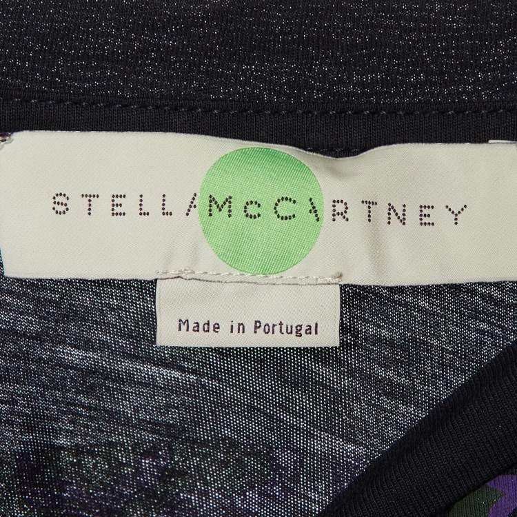 Pre Owned Stella McCartney Midnight Blue Printed Crew Neck T-Shirt M