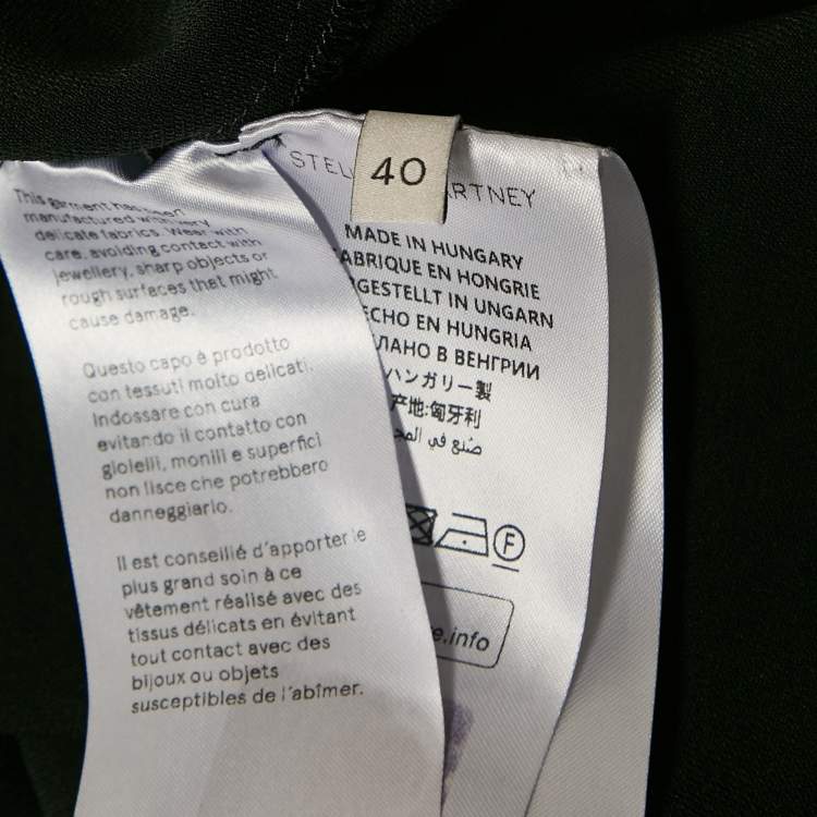 Pre Owned Stella McCartney Black Crepe Tie-Up Detail Mini Dress S