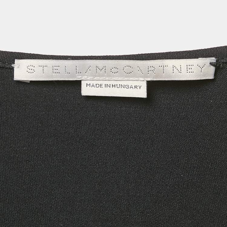 Pre Owned Stella McCartney Black Crepe Tie-Up Detail Mini Dress S