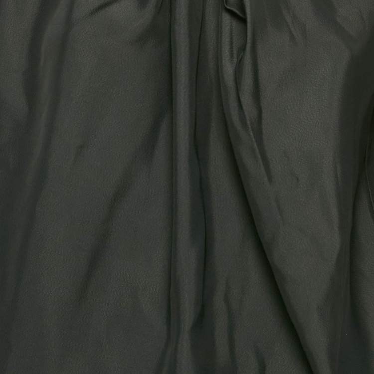Pre Owned Stella McCartney Black Sateen Ruffled Blouse and Pants Set XS/M