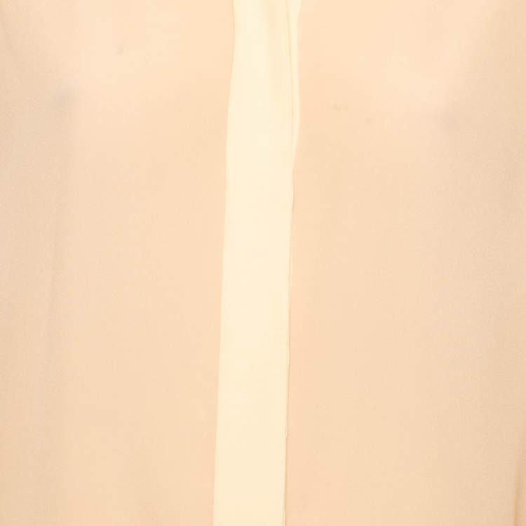 Pre Owned Stella McCartney Pink Silk Long Sleeve Shirt S