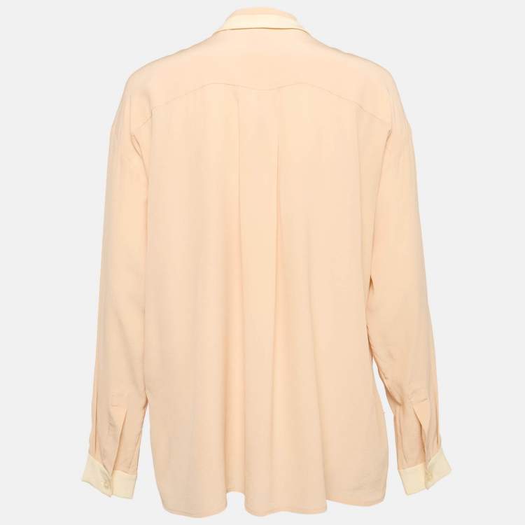 Pre Owned Stella McCartney Pink Silk Long Sleeve Shirt S