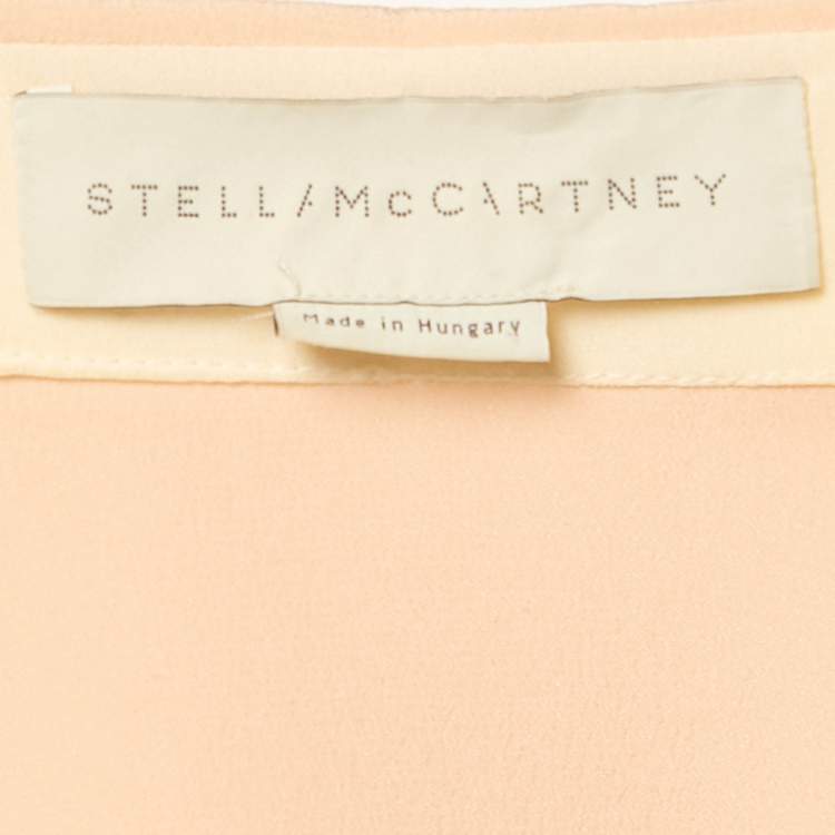 Pre Owned Stella McCartney Pink Silk Long Sleeve Shirt S