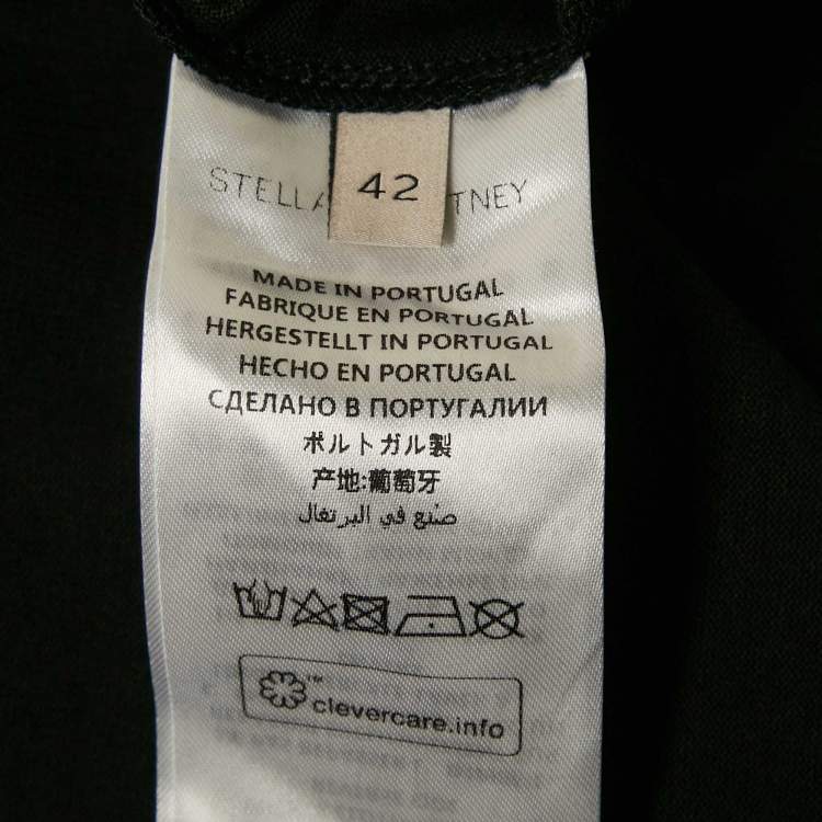 Pre Owned Stella McCartney Black Printed Jersey Olwen Cutout Sleeveless Midi Dress M