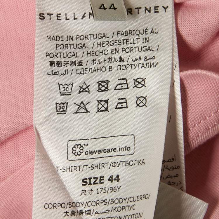 Pre Owned Stella McCartney Pink Printed Cotton Day Tripper Oversized T-Shirt M