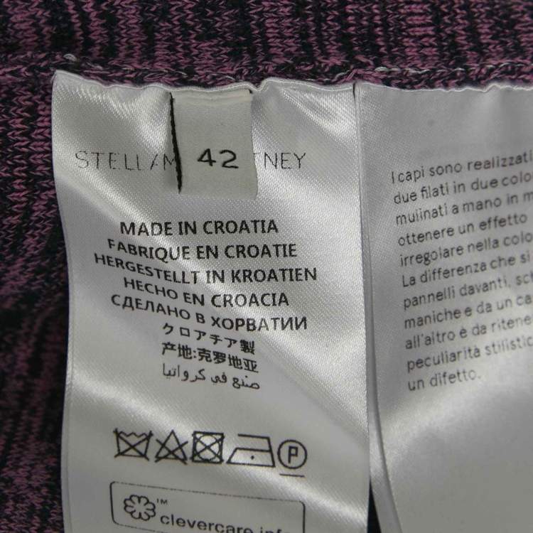 Pre Owned Stella McCartney Purple Patterned Cotton Knit Sweater M
