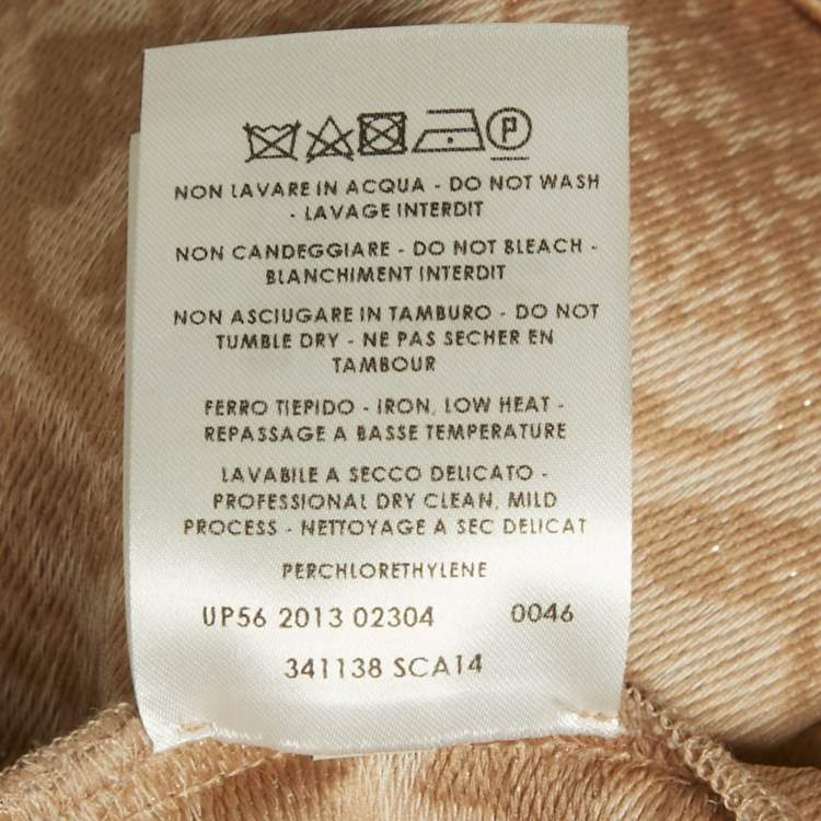 Pre Owned Stella McCartney Beige Snake Pattern Jacquard Short Dress L
