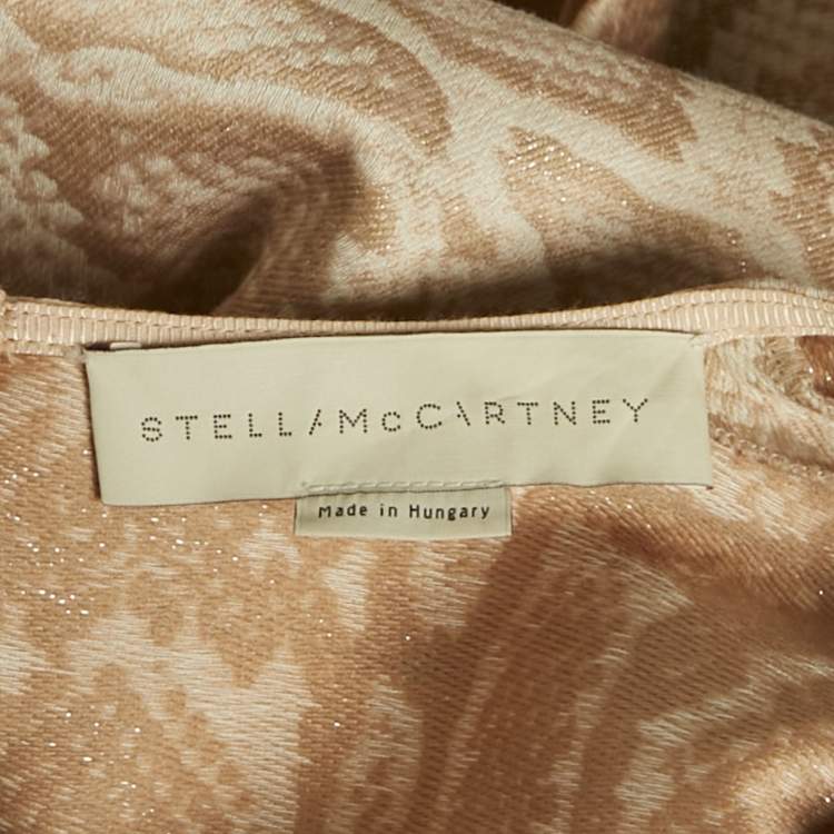 Pre Owned Stella McCartney Beige Snake Pattern Jacquard Short Dress L