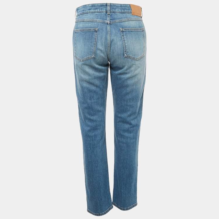 Pre Owned Stella McCartney Blue Logo Tape Denim Jeans M Waist 29"