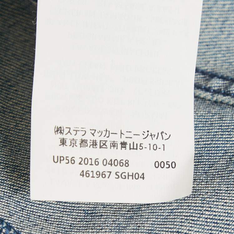 Pre Owned Stella McCartney Blue Denim Scoop Neck Mini Dress M