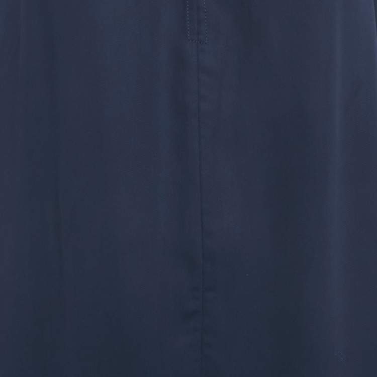 Pre Owned Stella McCartney Navy Blue Georgette Chain Detail Mini Dress S