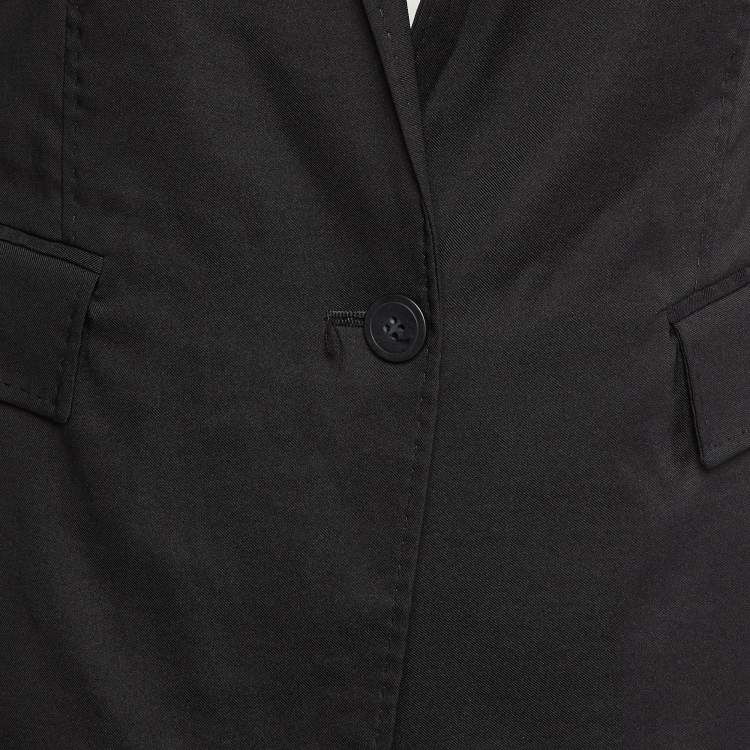 Pre Owned Stella McCartney Black Silk Blend Single Breasted Blazer S