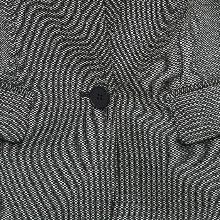 Pre Owned Stella McCartney Black Patterned Wool Single Breasted Blazer S
