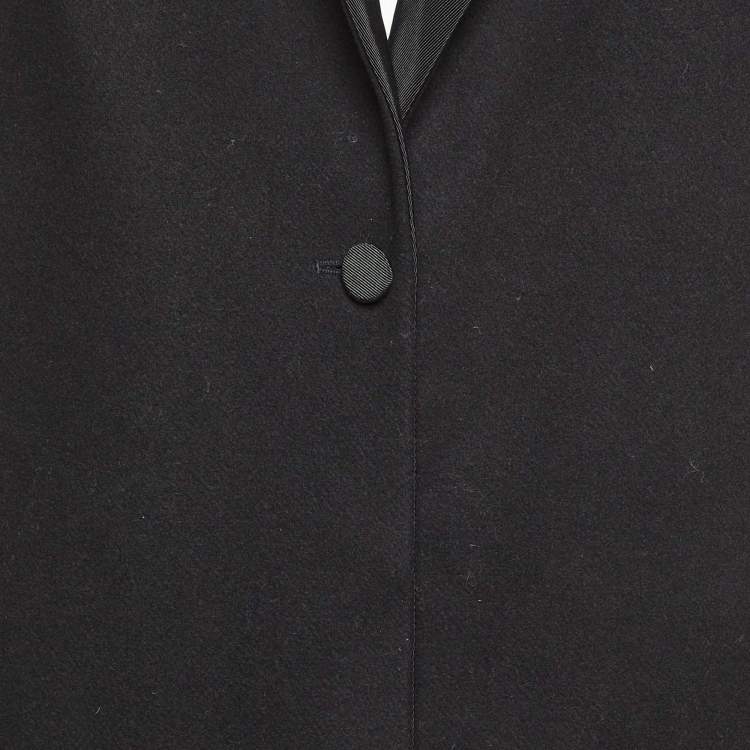 مملوكة مسبقًا Stella McCartney Black Wool Long Cape Coat S